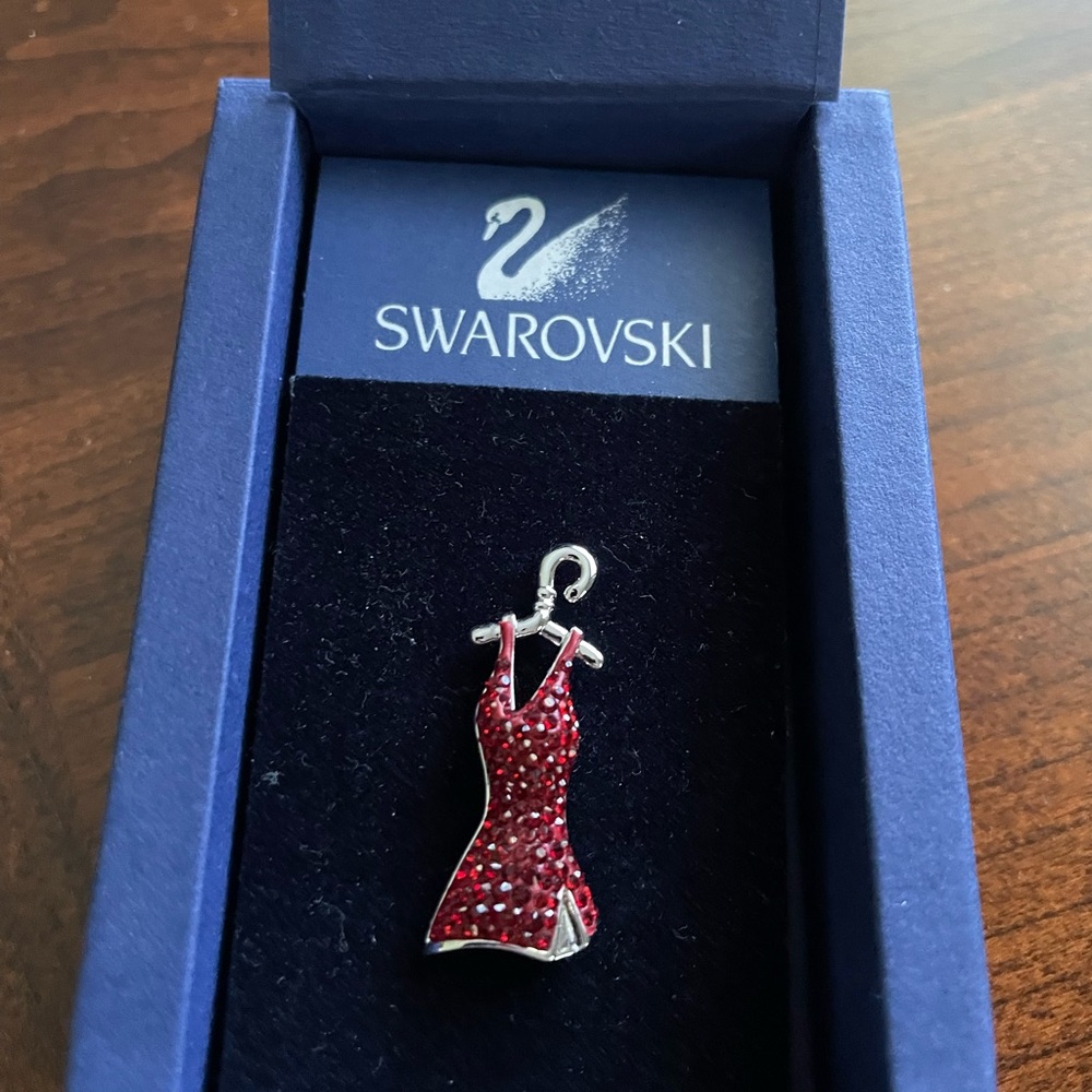 Swarovski Red Dress Brooch/Pin